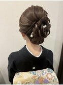 黒留袖 ヘアセット