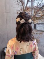 エム インターナショナル 春日部本店(EMU international)&nbsp;多毛さんにもぴったり編み込みハーフアップ