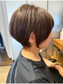 まとまるショート/乾かすだけ/朝楽ヘア/カーキブラウン/うる艶髪