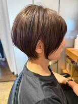 ナチュラル ヘアーデザイニング(Natural hair designing) まとまるショート/乾かすだけ/朝楽ヘア/カーキブラウン/うる艶髪