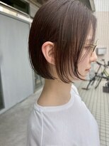 イン(in.) 軽めミニボブ/透け感ブラウン