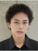 ルーズショートルーズパーマスパイキーショート刈り上げ短髪
