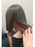 ブリーチインナーカラー・ピンクアッシュ