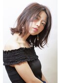 【morio池袋】センターパート外ハネミディ