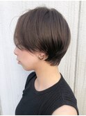 丸みタイトショート_オリーブカラーハイライトカラー_ba242511