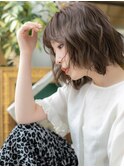 オン眉前下がりくせ毛風外ハネカールミディc大宮20代30代40代