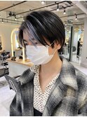 フェイスハイライト　センターパートメンズカット【新百合ヶ丘】