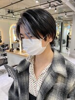 サロンドミルク 新百合ヶ丘店(salon de MiLK)&nbsp;フェイスハイライト　センターパートメンズカット【新百合ヶ丘】