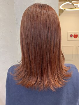 ロンドプランタン 恵比寿(Lond Printemps) 大人のオレンジブラウン切りっぱなしミディアム【中居】