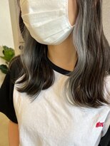 アース 前橋店(HAIR&MAKE EARTH) ホワイトグレージュフェイスフレーミングくびれミディ