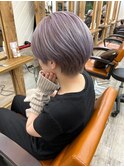 小顔ショート/シルバーグレー
