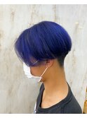 SHUYA/センターパート/ブルーラベンダー/似合わせカット