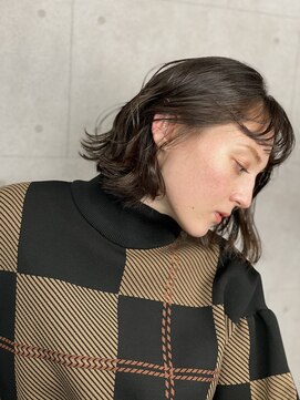 ピークアブー アヴェダ アトレ恵比寿(PEEK-A-BOO AVEDA) 外ハネ　切りっぱなしボブ　ふわ可愛ヘアスタイル　恵比寿大平彩