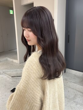 ボタン テンジン(VOTAN tenjin) ラベンダーグレージュ/艶髪/顔周りカット/天神韓国ヘア/福岡