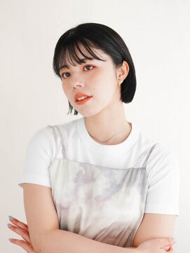 ジュール サウス 新宿南口(Joule South) ミディアムヘア/斜めバング/グレージュカラー/新宿駅