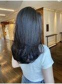 グレージュ　レイヤーカット　セミロング　20代30代40代