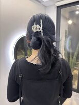 フラム 渋谷(flamme)&nbsp;クリップアレンジ＊ブルーグレージュ