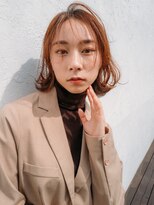 サロン ド ウィズ 西船橋店(Salon de With)&nbsp;お洒落シースルーニュアンスバング/マロンベージュ 30代40代50代