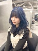 ○韓国マッシュ ダークアッシュ ニュアンスパーマ
