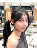 韓国スタイル/ナチュラルくびれヘア_くびれ巻き_レイヤーカット