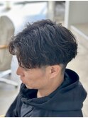 メンズカットスパイラルパーマ眉カット刈り上げ