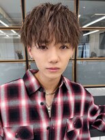 "縦落ちツイストスパイラルパーマメンズパーマ波巻きツイスパ "