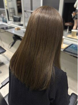 テトヘアー(teto hair) オリーブベージュ、ブリーチなし、ワンホンヘア