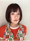 レイヤーボブ/レッドカラー/チェリーレッド