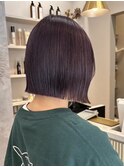 ボブ　ミルクティーベージュ　艶髪　髪質改善カラー　ショート