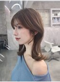 美髪韓国レイヤーイメチェン夏ハイライトカラーくびれヘア