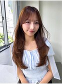 ANGELICA ハニーベージュ 韓国風 シースルーバング