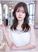 韓国レイヤー顔周りカット透明感カラー髪質改善艶髪シースルー