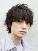シャドウパーマウルフカットマレットヘアルーズパーマ波巻き佐賀