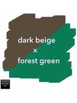 ヘアメイクミワ(HAIR+MAKE MIWA) dark beige×forest green