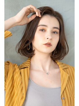 ケアリー 武蔵小杉(Carelly) 大人かわいい前髪セシルカットココアブラウンフリンジウェーブ