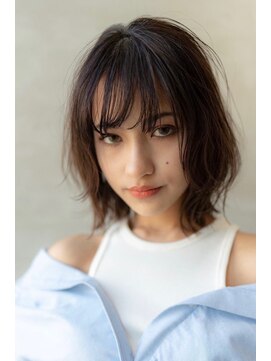 ケアリー 八千代緑が丘(Carelly) 大人かわいい前髪セシルカットココアブラウンフリンジウェーブ