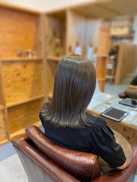 アドラーブル 長岡新保店(adorable) 【オリーブカラー】外ハネボブ☆20代30代40代