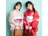 浴衣持ち込み着付けヘアセット（6時台～9時台） YS