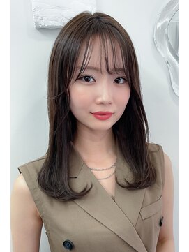 エルバイアールエルジー(L by RLG) シースルーバング×セミロング