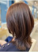 【Le'vie】斜めバング×小顔耳かけミディ☆