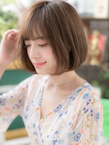 カバーヘア ブリス 川口(COVER HAIR bliss)&nbsp;★美髪ミルクティーアッシュ耳かけAラインボブ20代30代40代★10