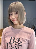 カーキベージュ美髪エモージュニュアンスカラー_ba487382