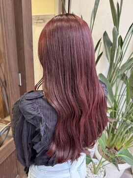 アン(Hair make un) ワインレッド♪