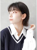 【GEEKS渋谷】暗髪/グレイアッシュ/外ハネボブ/20代30代/秋ヘア