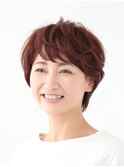 ヘアカラーパーマ/前下がりショートボブ仙台/30代・40代・50代