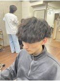 メンズ マッシュ×ツイストスパイラルパーマ