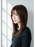 30代40代50代内巻き顔周りレイヤー髪質改善酸性ストレート