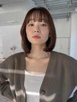 内巻き長めボブ 似合わせ顔周りカット顔まわりレイヤーカット