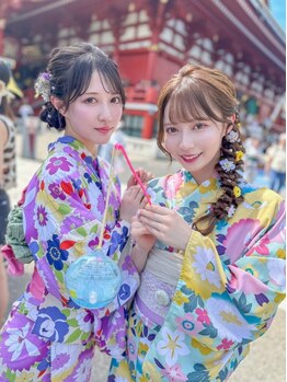 バサラ 池袋店(VASARA)の写真/成人式の振袖、卒業式の袴着付けや、女子会やデート等の特別なイベントの着付けもプロの技で華やかに演出♪
