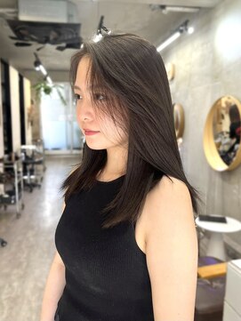 ソルトウォーター(SALT WATER) ダークグレージュ/透け感カラー/ブリーチなし/恵比寿/代官山